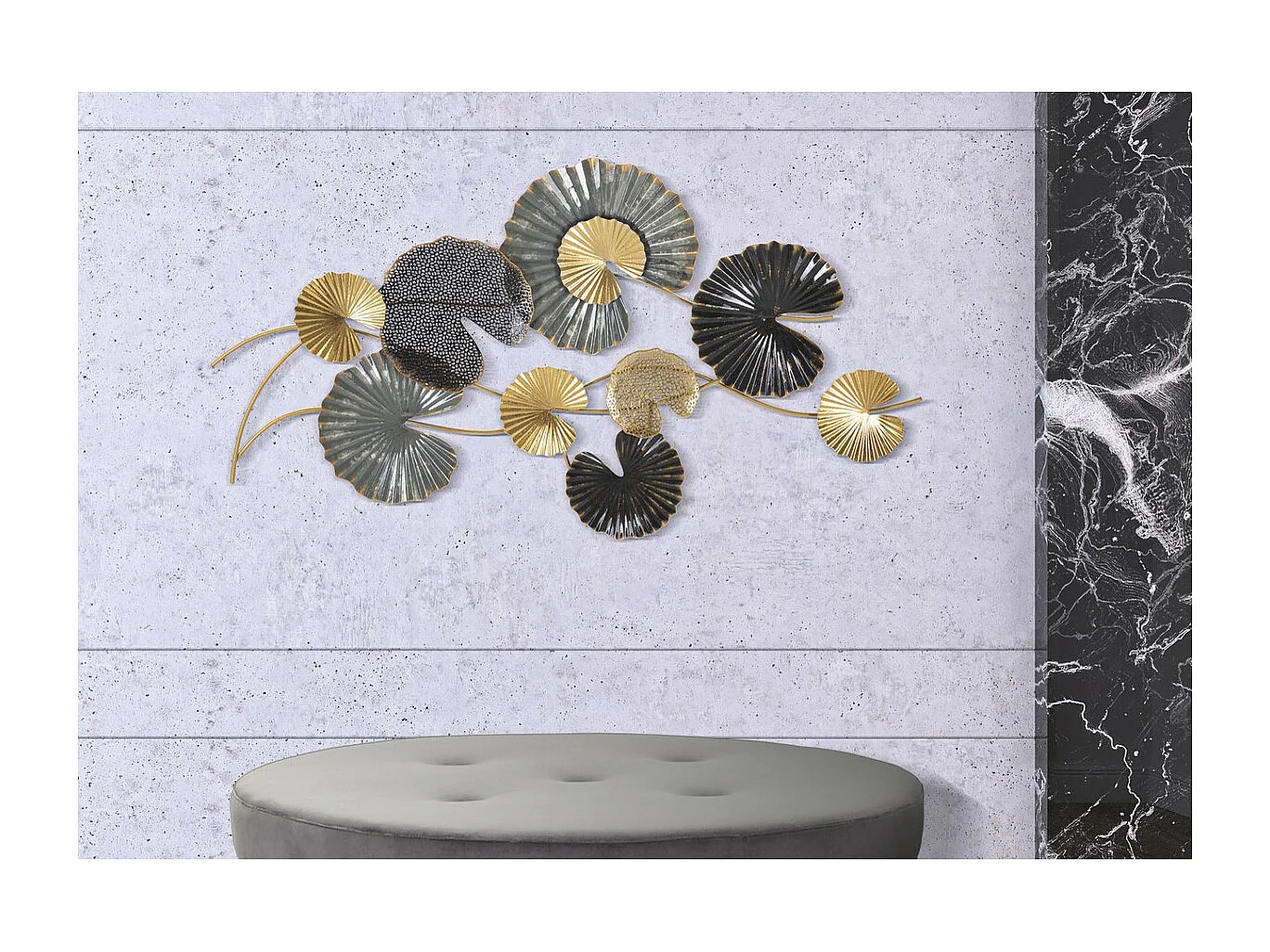 Décoration 3D en Métal Cercles 13, Multicouleur, 105x4x56 cm, Seven Design