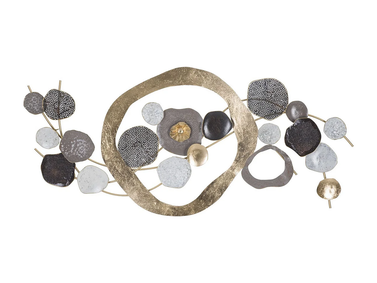 Metalowa Dekoracja 3D Kręgi 5, Wielokolorowy, 121x5,7x54,6 cm, Seven Design