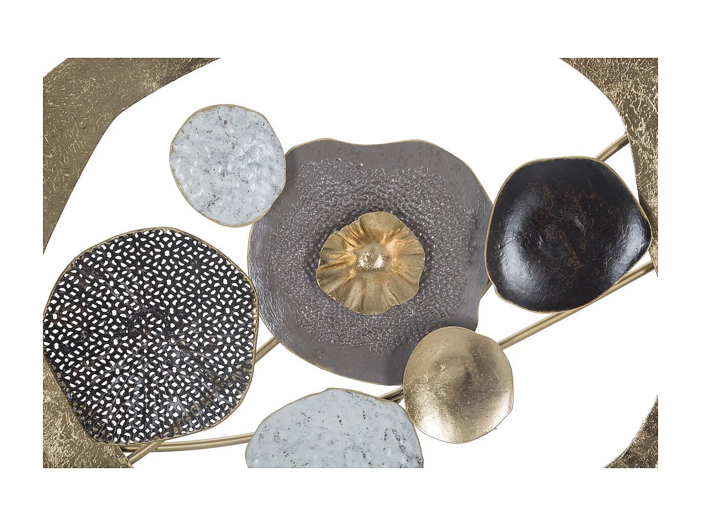 Metalowa Dekoracja 3D Kręgi 5, Wielokolorowy, 121x5,7x54,6 cm, Seven Design