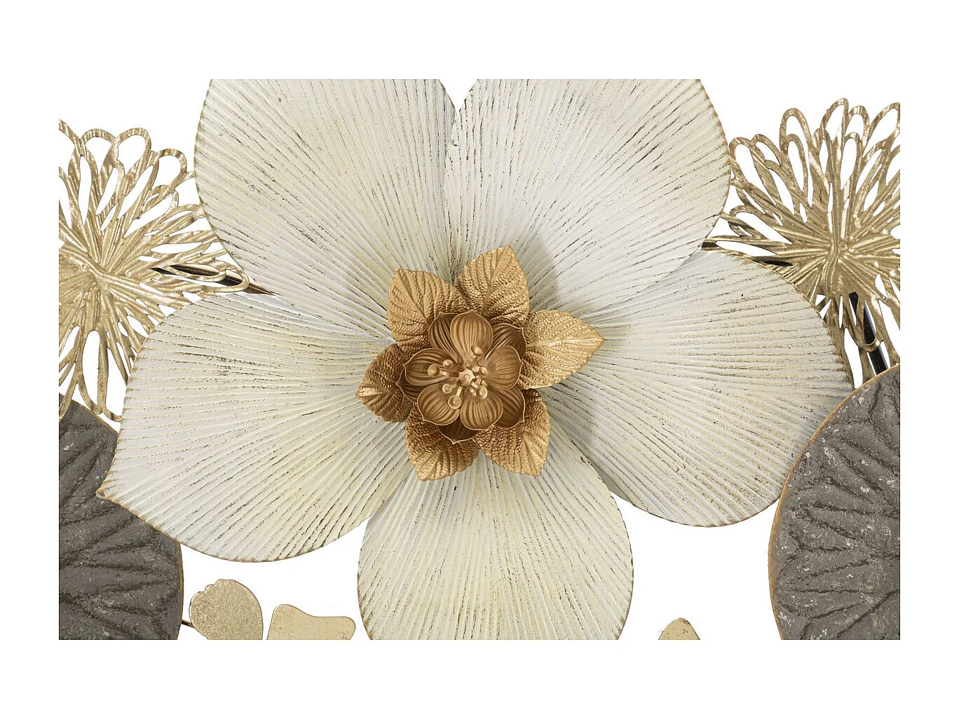 Décoration 3D en Métal Fleurs 13, Multicouleur, 72,4x7x74 cm, Seven Design