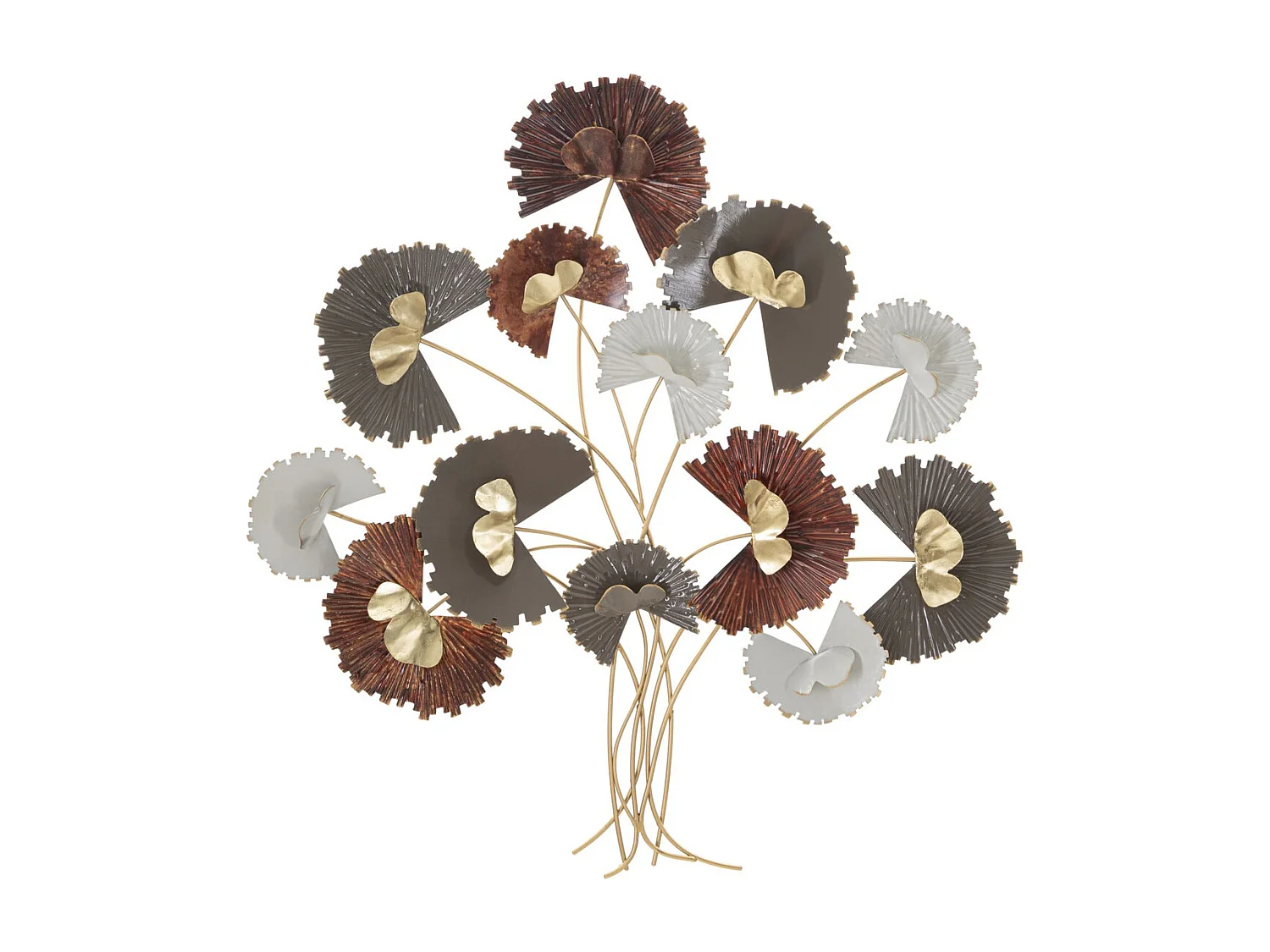 Décoration 3D en Métal Arbre 3, Multicouleur, 78x8x80 cm, Seven Design