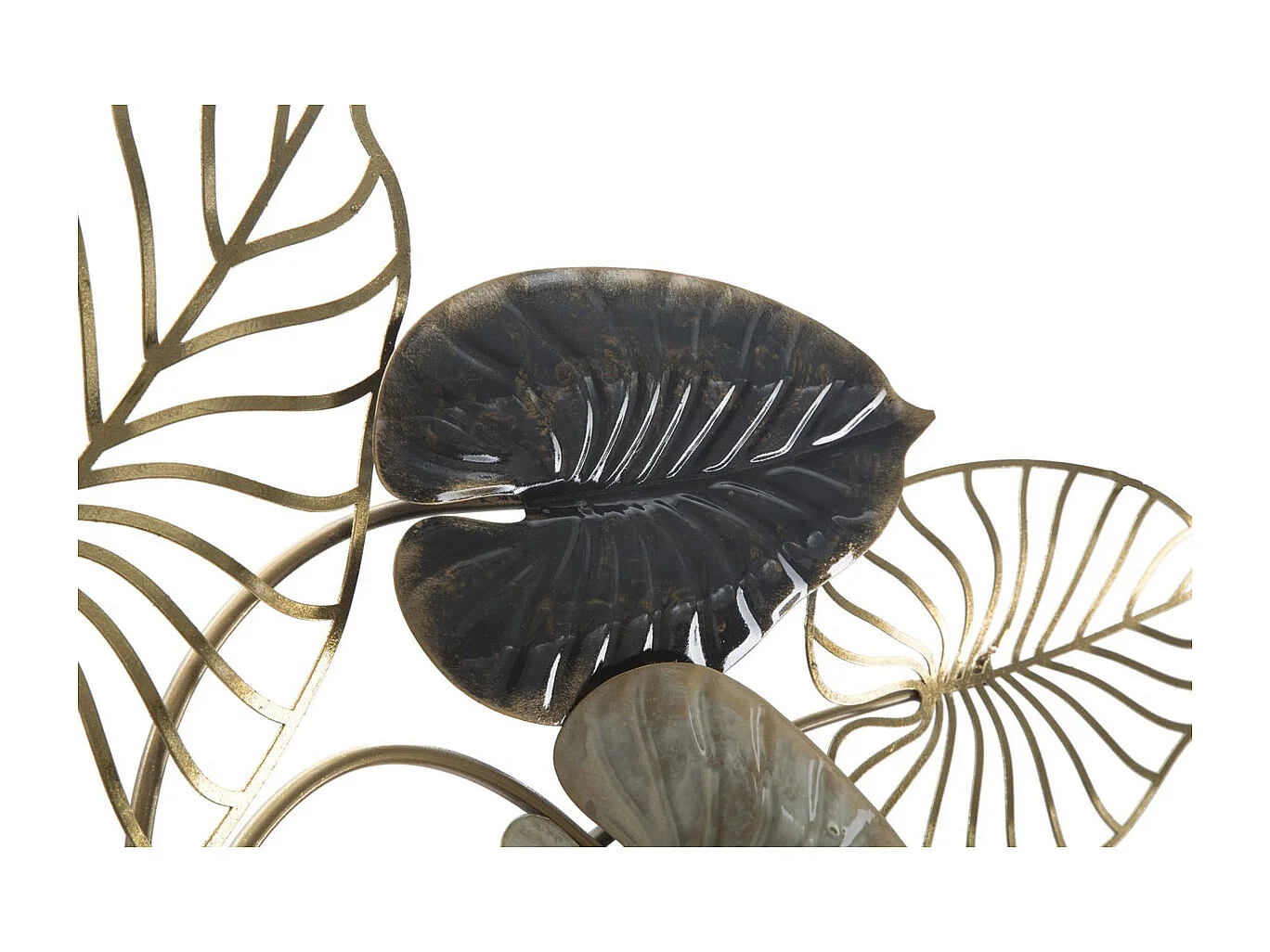 Décoration 3D en Métal Feuille 26, Multicouleur, 131x4,5x61 cm, Seven Design