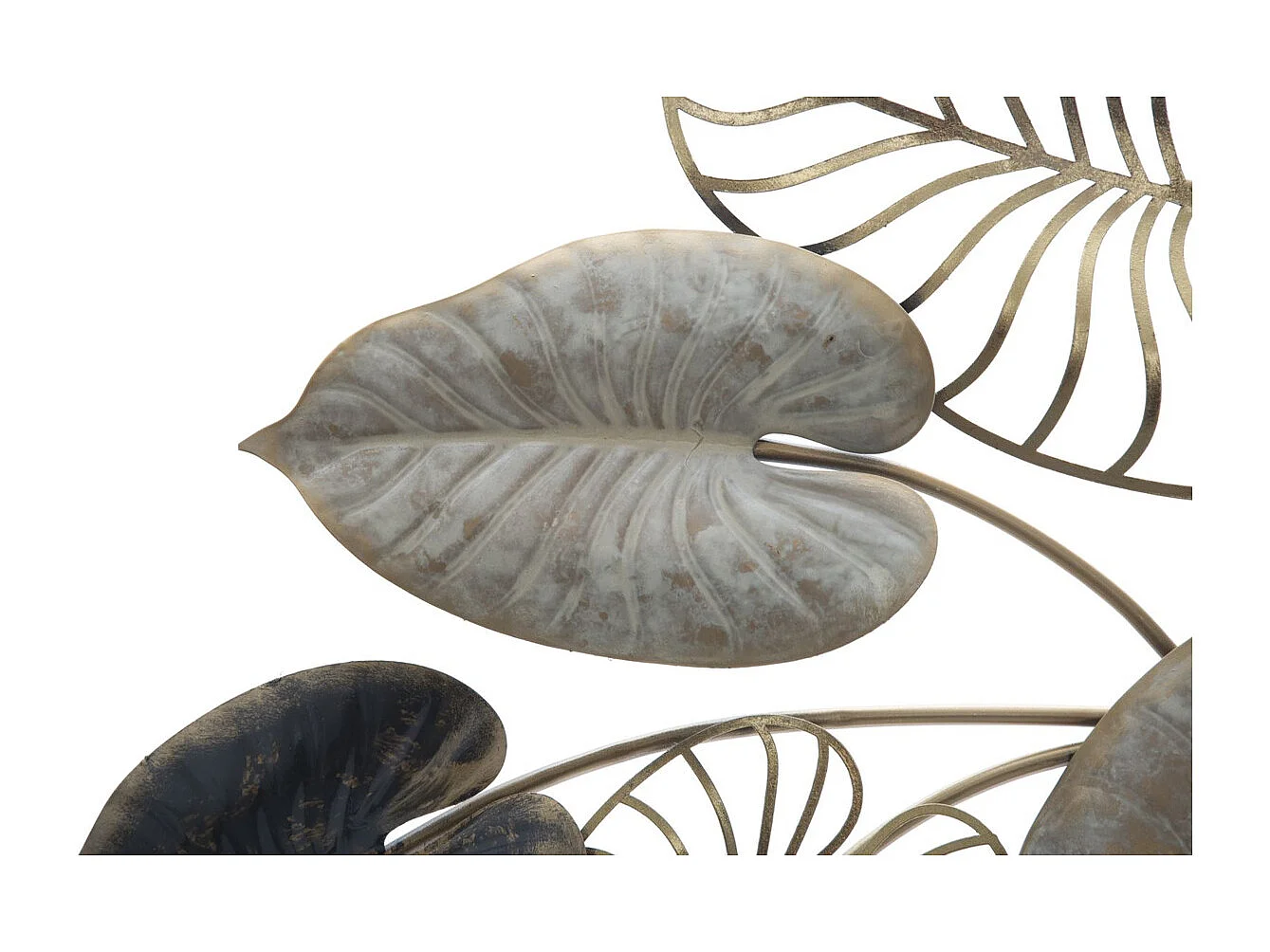 Décoration 3D en Métal Feuille 26, Multicouleur, 131x4,5x61 cm, Seven Design