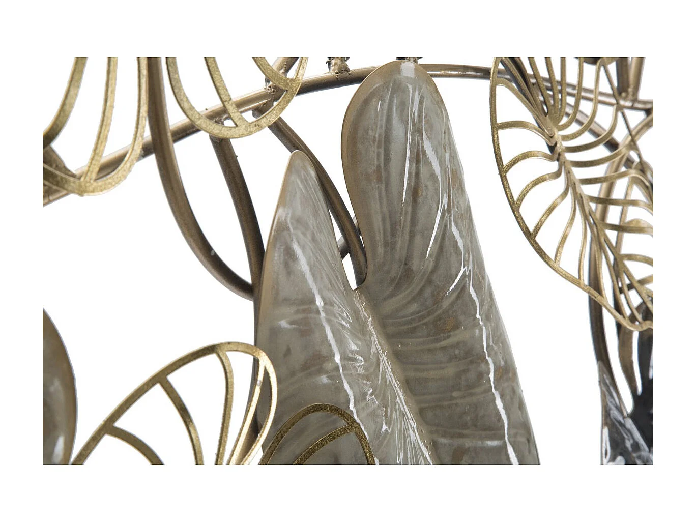 Décoration 3D en Métal Feuille 26, Multicouleur, 131x4,5x61 cm, Seven Design