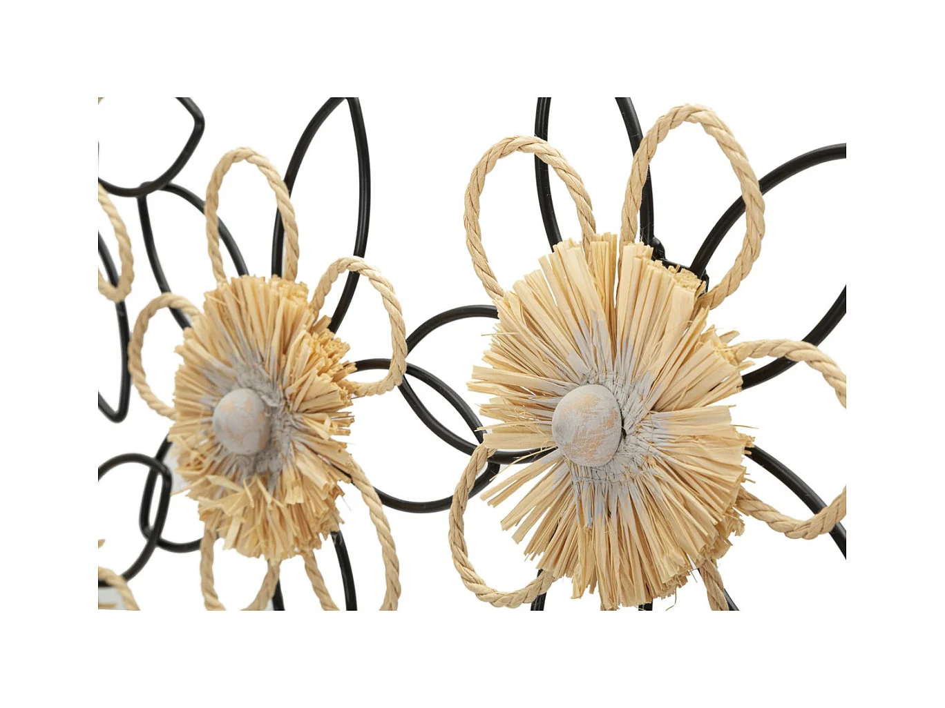 Décoration 3D en Métal Fleurs 51, Marron, 60x4x35 cm, Seven Design