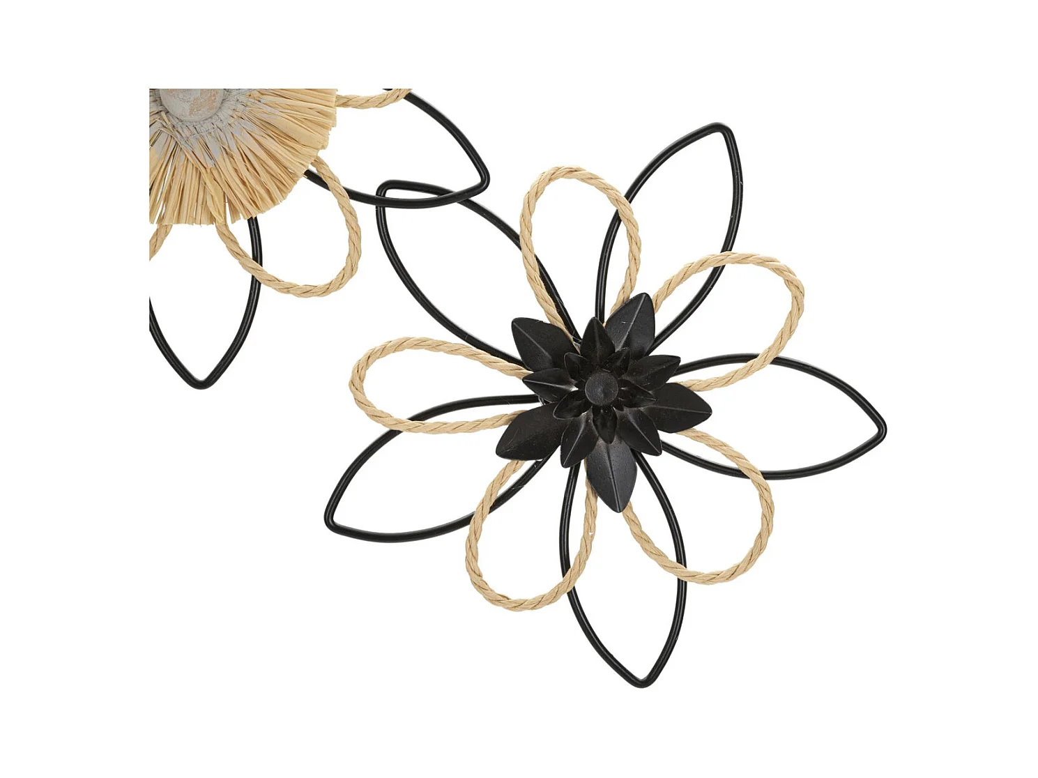 Décoration 3D en Métal Fleurs 51, Marron, 60x4x35 cm, Seven Design