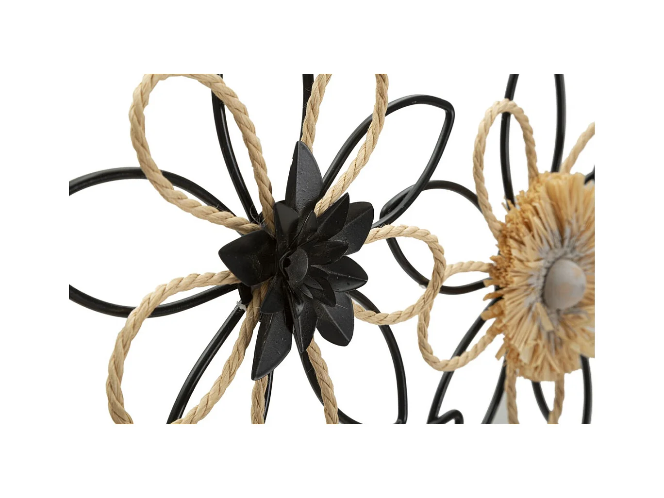 Décoration 3D en Métal Fleurs 51, Marron, 60x4x35 cm, Seven Design