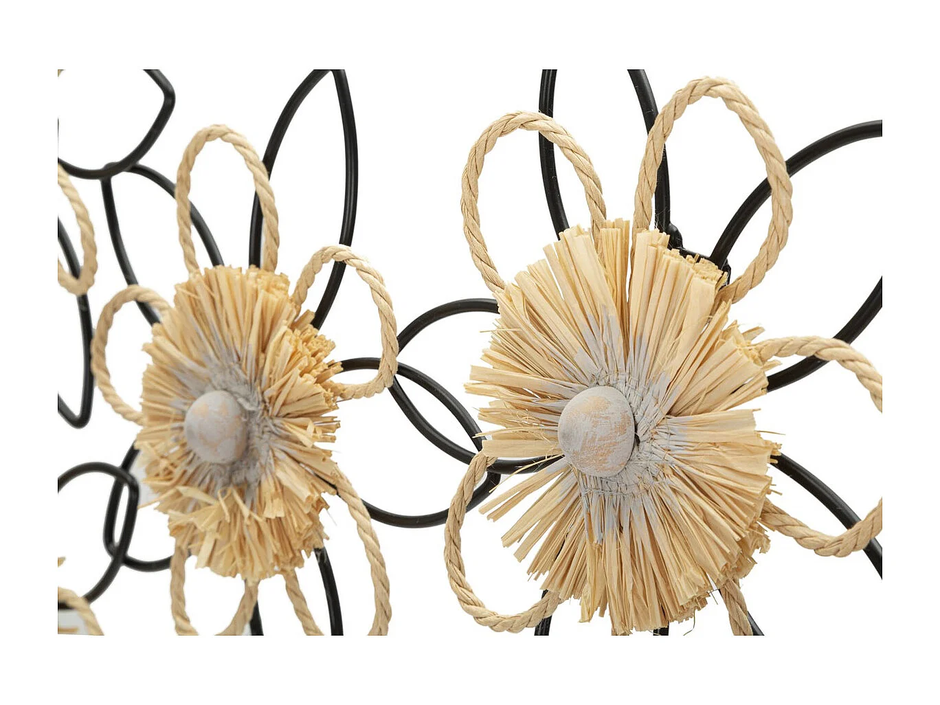 Décoration 3D en Métal Fleurs 51, Marron, 60x4x35 cm, Seven Design