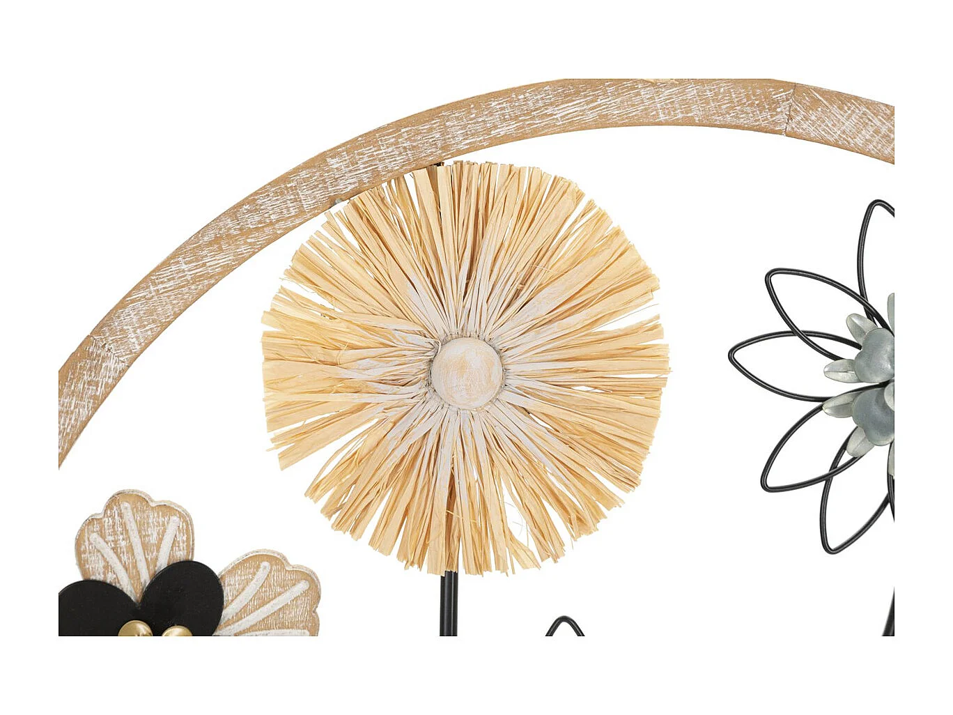 Decoração de Metal 3D Flores 54, Castanho, 50x3x50 cm, Seven Design