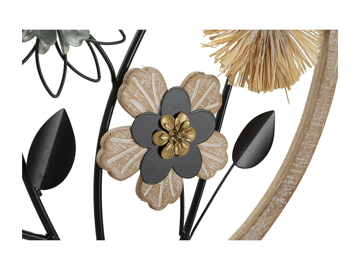 Decoração de Metal 3D Flores 54, Castanho, 50x3x50 cm, Seven Design