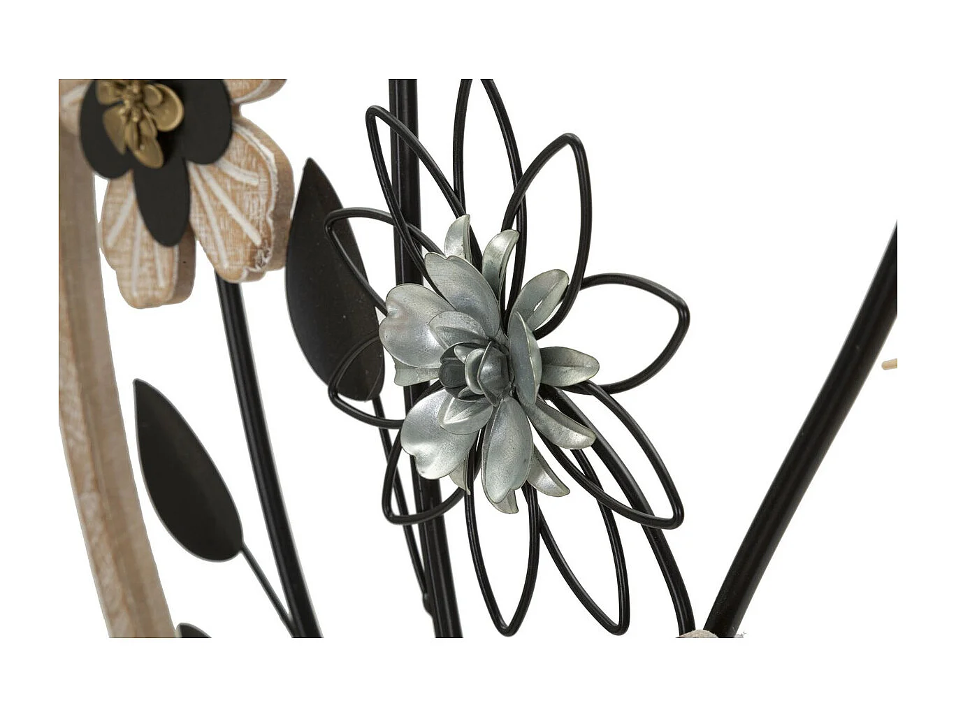 Decoração de Metal 3D Flores 54, Castanho, 50x3x50 cm, Seven Design