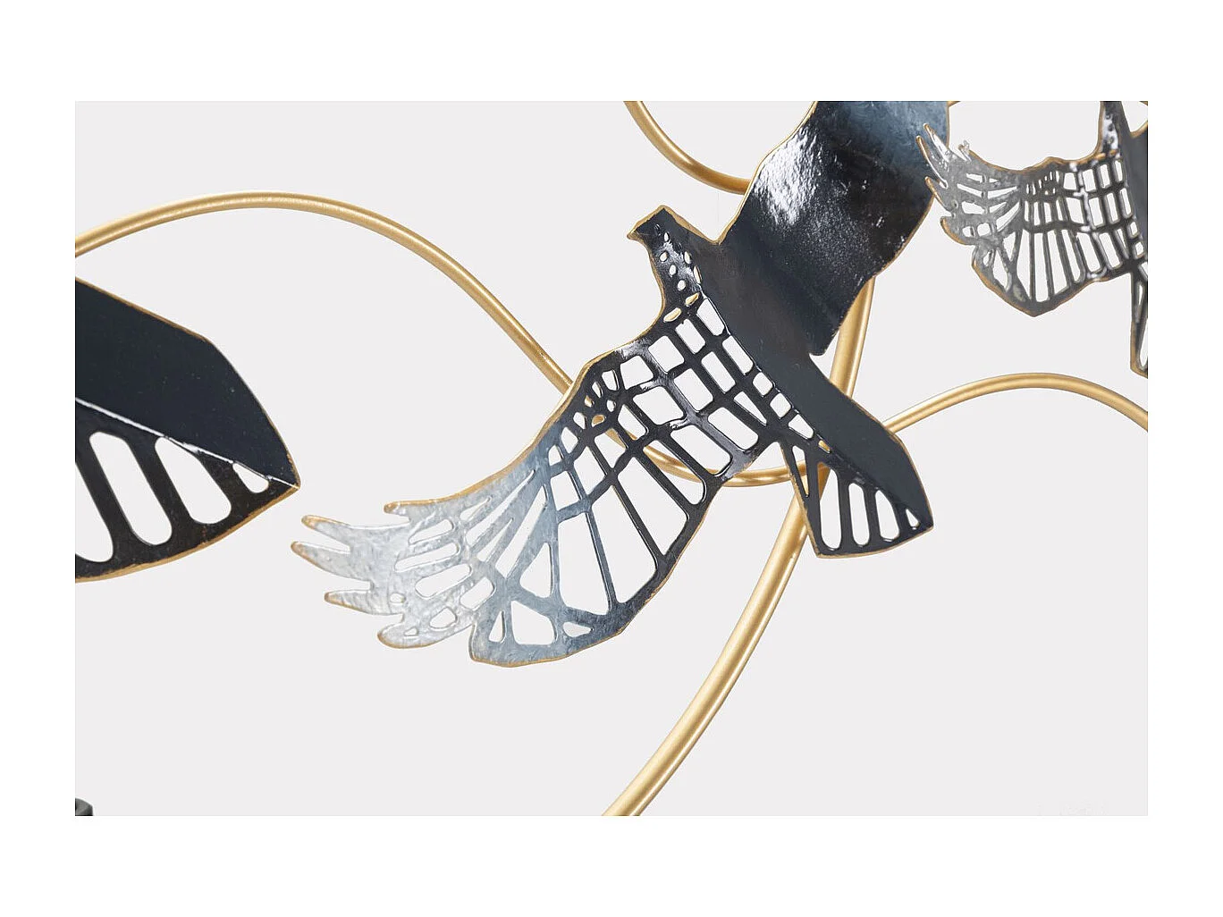 Décoration 3D en Métal Oiseaux 1, Multicouleur, 91x7x50 cm, Seven Design