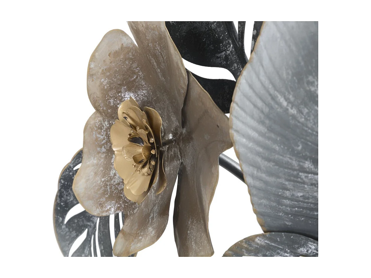 Décoration 3D en Métal Fleur 1, Multicouleur, 84x9,5x48 cm, Seven Design