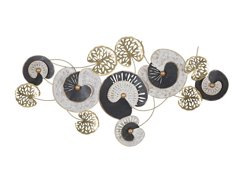 Décoration 3D en Métal Cercles 4, Multicouleur, 124,5x6x65 cm, Seven Design