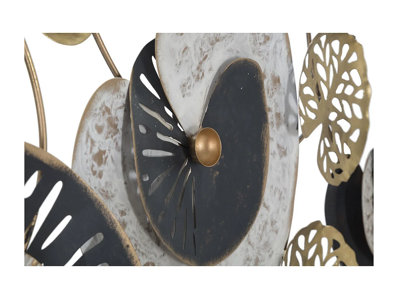 Décoration 3D en Métal Cercles 4, Multicouleur, 124,5x6x65 cm, Seven Design