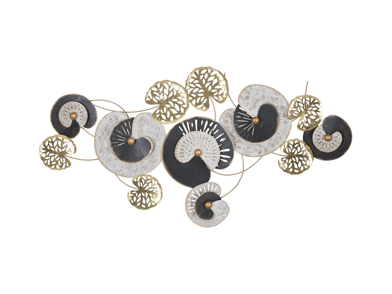 Décoration 3D en Métal Cercles 4, Multicouleur, 124,5x6x65 cm, Epikasa