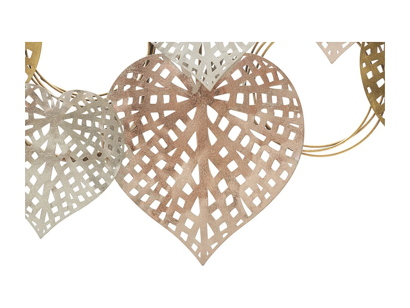 Décoration 3D en Métal Cœur 22, Multicouleur, 91x2,5x39,5 cm, Seven Design