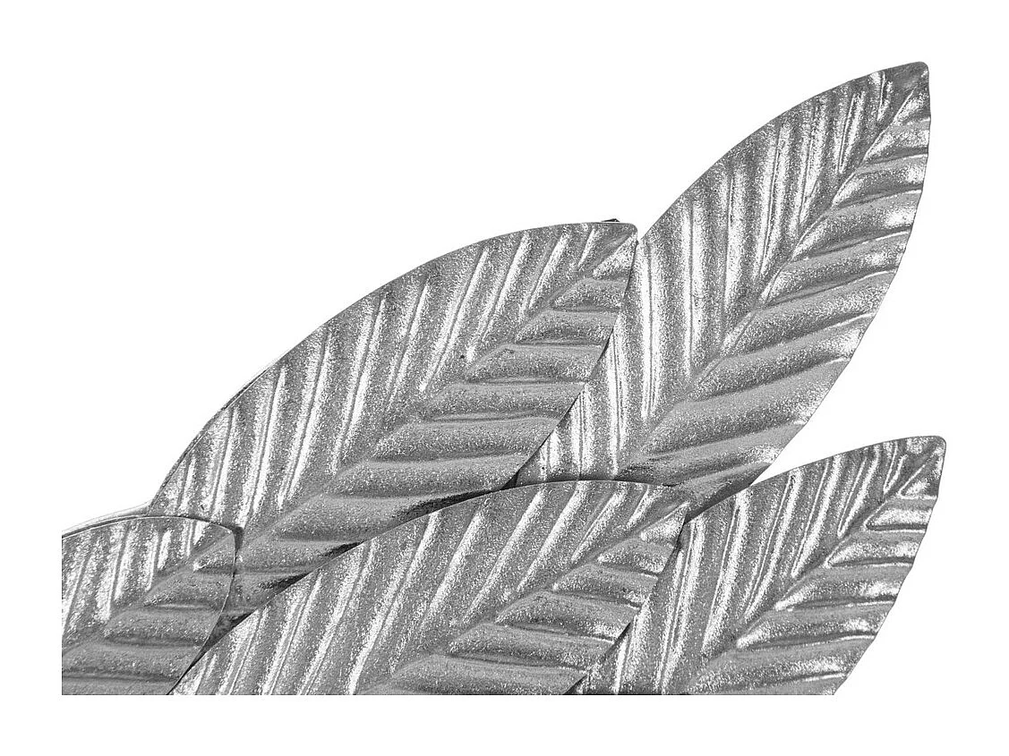 Decoração de Metal 3D Asas 1, Prata, 37,5x3x100 cm, Seven Design