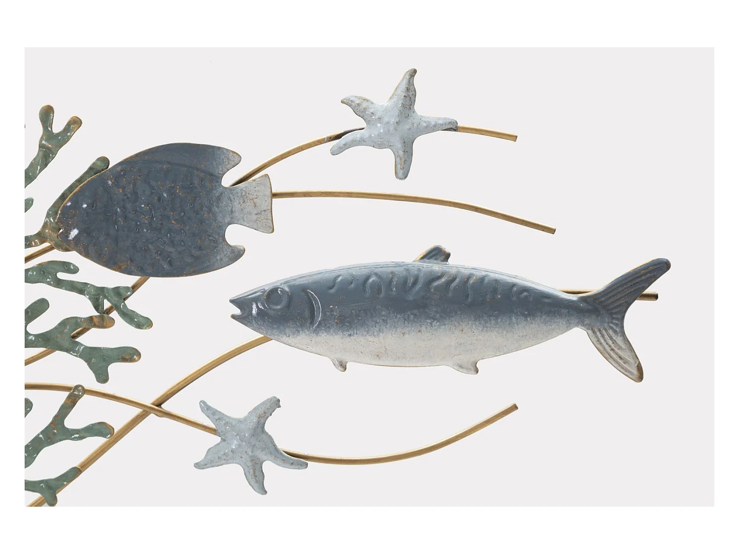 3D Metalen Decoratie Zee, Veelkleurig, 95,3x5x50,2 cm, Epikasa