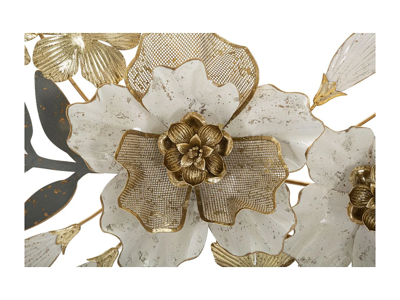 Décoration 3D en Métal Fleurs 30, Multicouleur, 90,2x7,6x41,9 cm, Seven Design