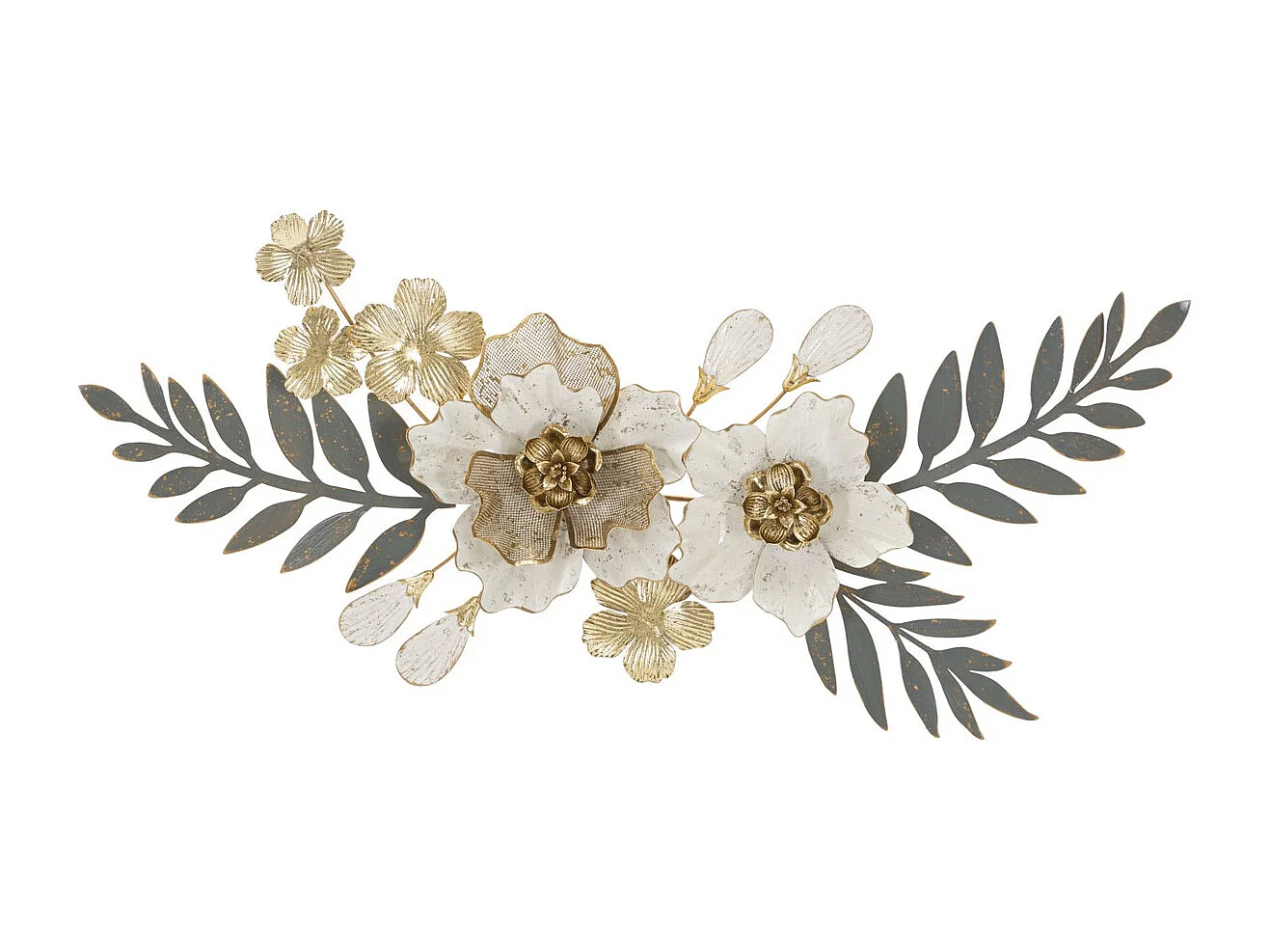 Metalowa Dekoracja 3D Kwiaty 30, Wielokolorowy, 90,2x7,6x41,9 cm, Seven Design