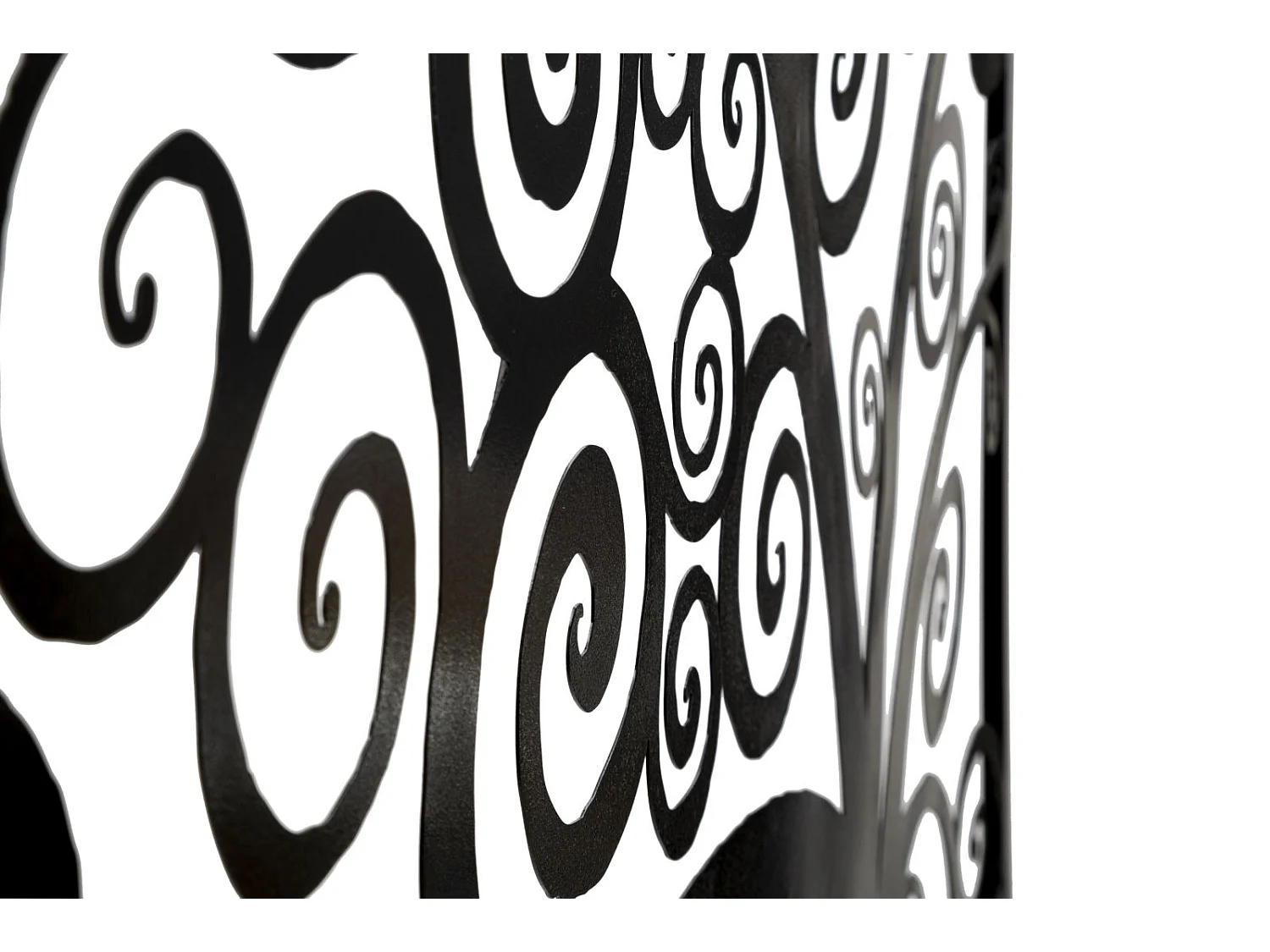 Decorazione in Metallo Albero 1, Nero, 100x1x100 cm, Epikasa