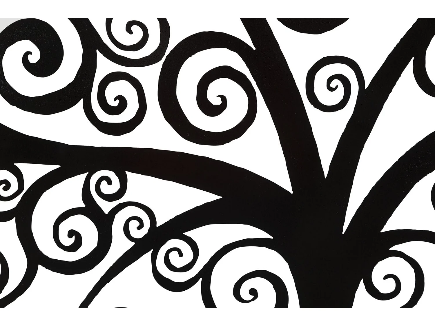 Décoration en Métal Arbre 1, Noir, 100x1x100 cm, Epikasa