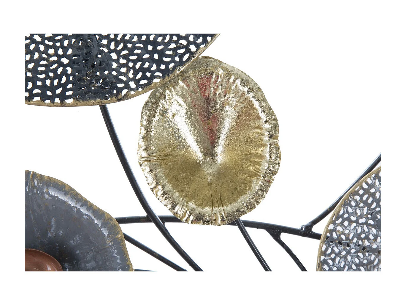 Decoração de Metal 3D Círculos 1, Multicolorido, 135x7,5x69 cm, Seven Design