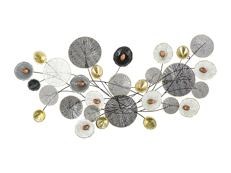 Metalowa Dekoracja 3D Kręgi 1, Wielokolorowy, 135x7,5x69 cm, Seven Design