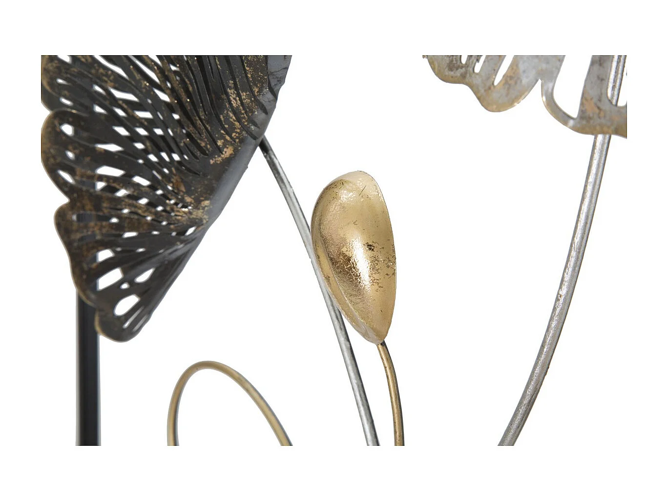 Décoration 3D en Métal Fleurs 40, Multicouleur, 50x5,5x50 cm, Seven Design