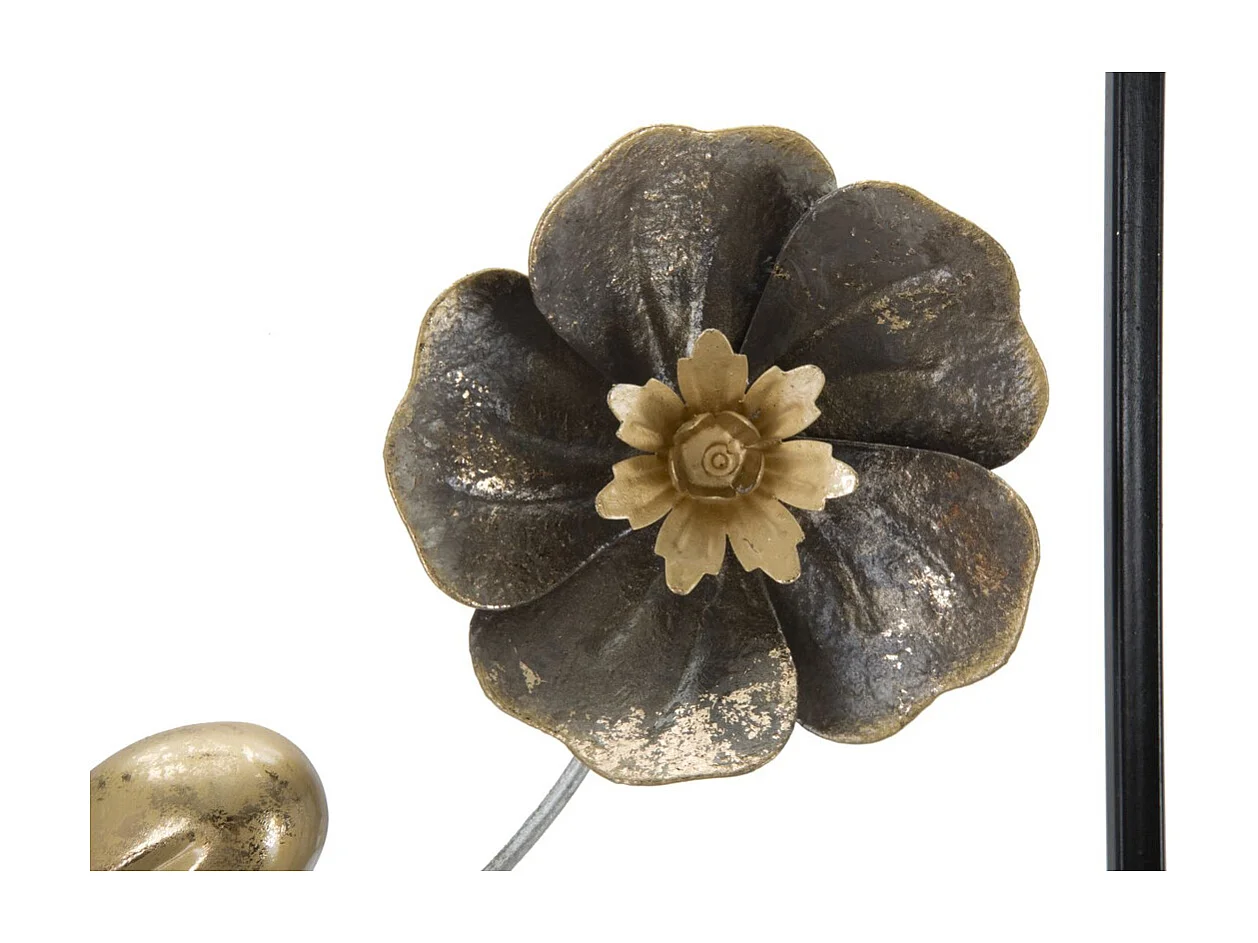 Décoration 3D en Métal Fleurs 40, Multicouleur, 50x5,5x50 cm, Seven Design