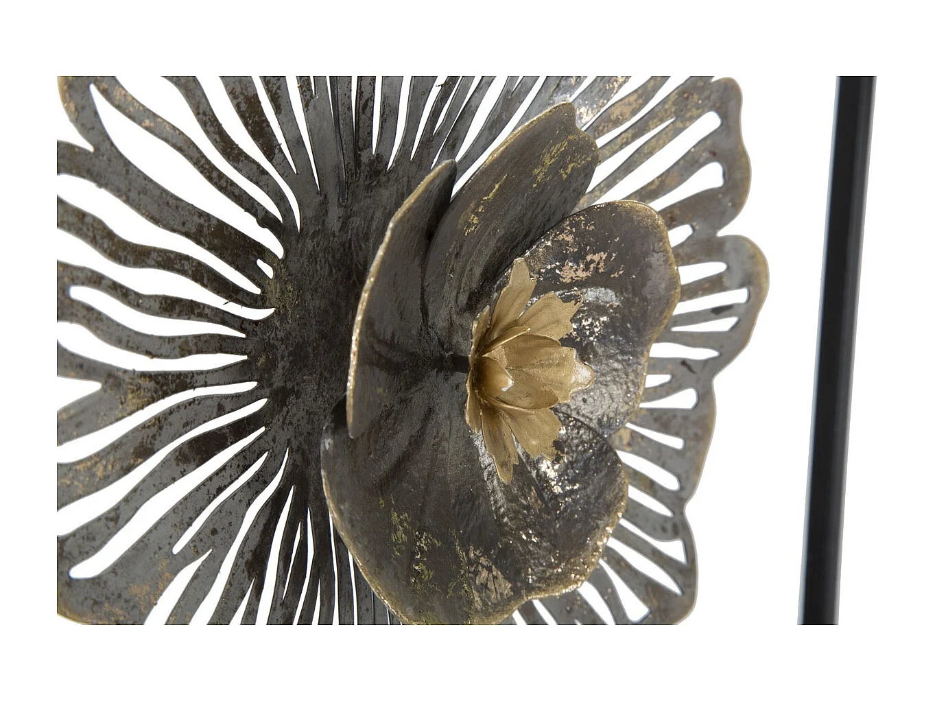 Metalowa Dekoracja 3D Kwiaty 40, Wielokolorowy, 50x5,5x50 cm, Seven Design