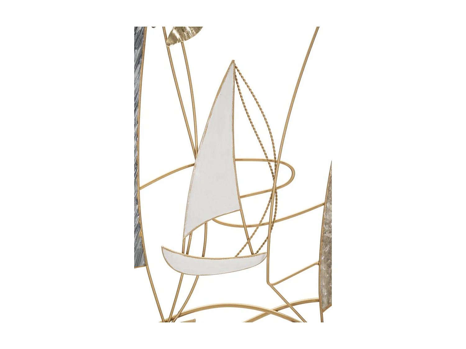 Décoration 3D en Métal Bateaux 2, Multicouleur, 123,8x5,1x69,9 cm, Seven Design