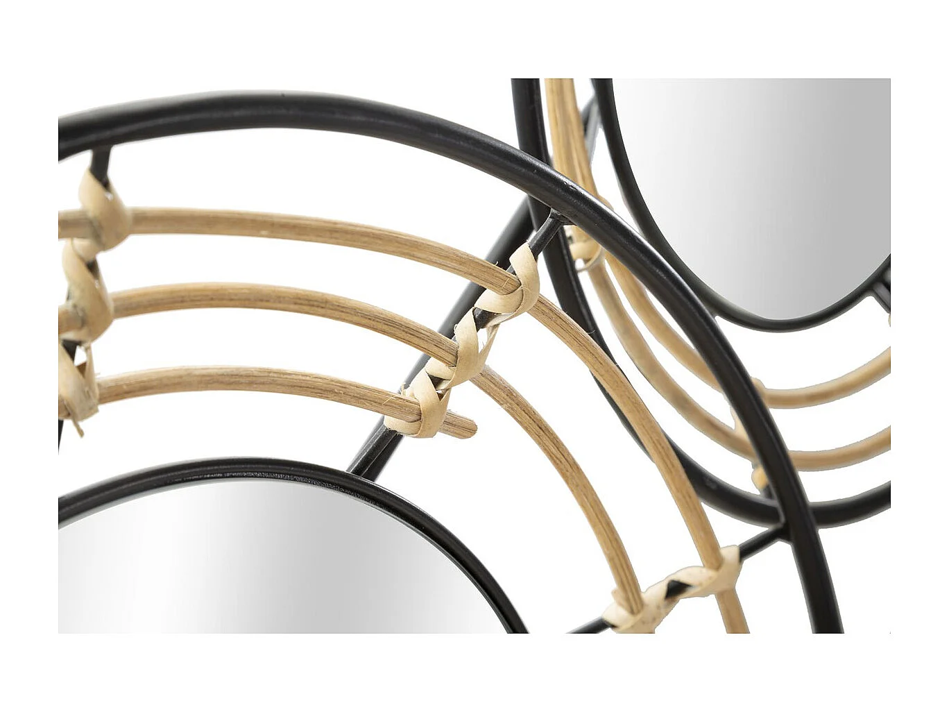 Metalowa Dekoracja 3D Kręgi 22, Czarny, 111x9,5x59 cm, Seven Design