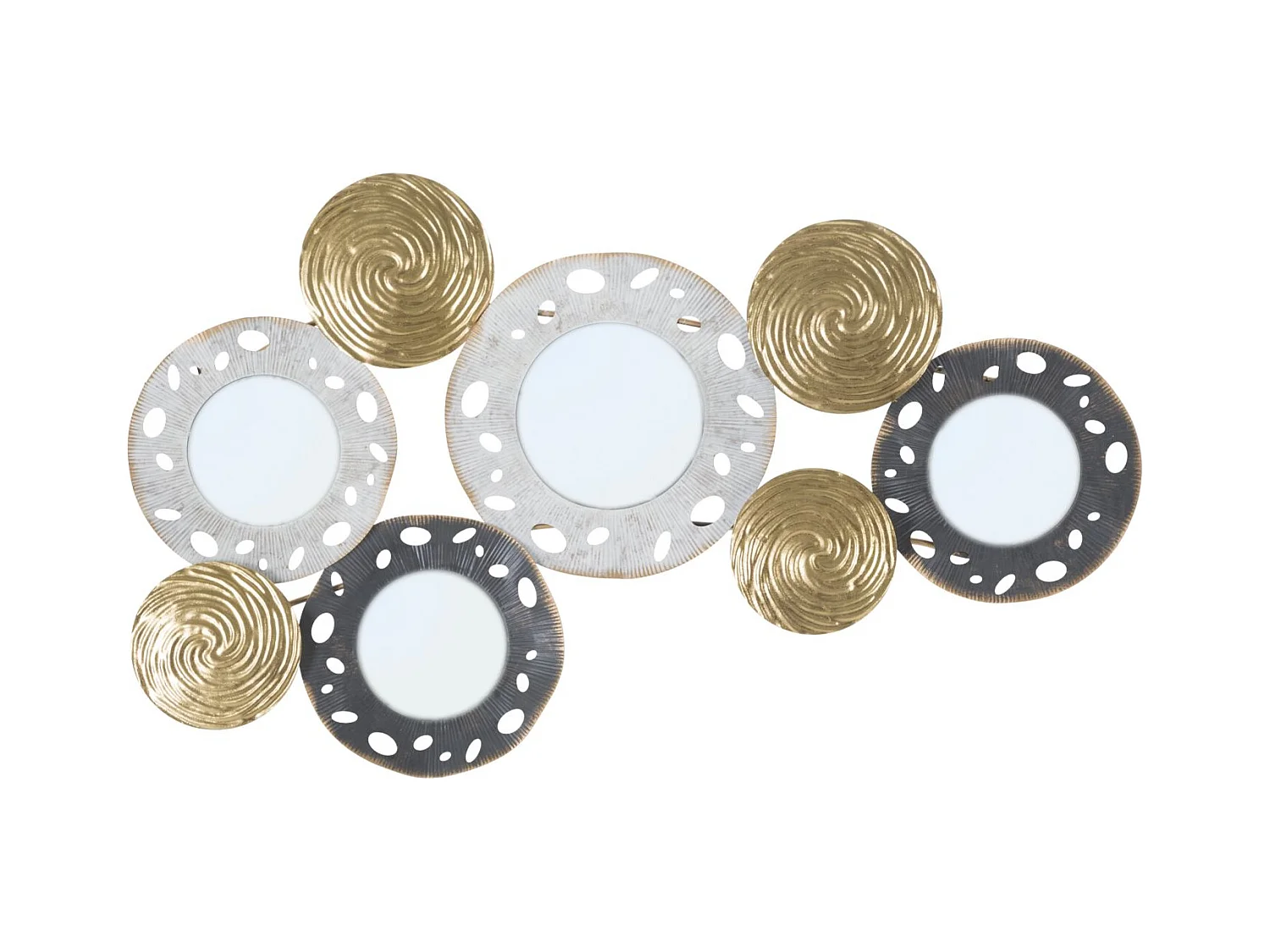 Décoration 3D en Métal Cercles 20, Multicouleur, 91x4,5x54,5 cm, Epikasa