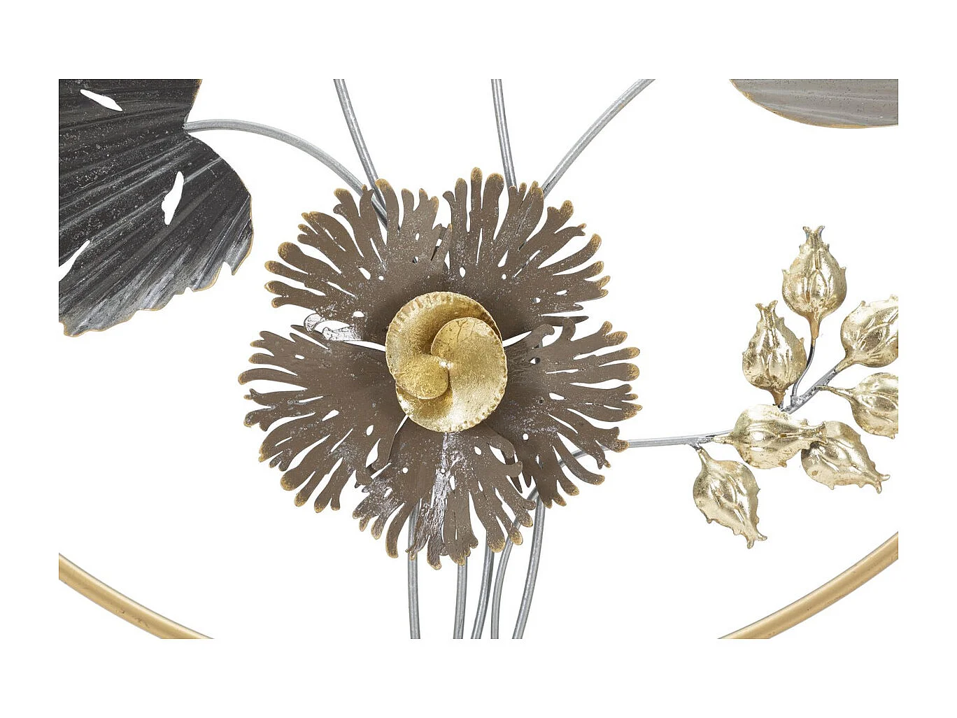 Décoration 3D en Métal Fleurs 29, Multicouleur, 65,4x4,4x65,4 cm, Seven Design