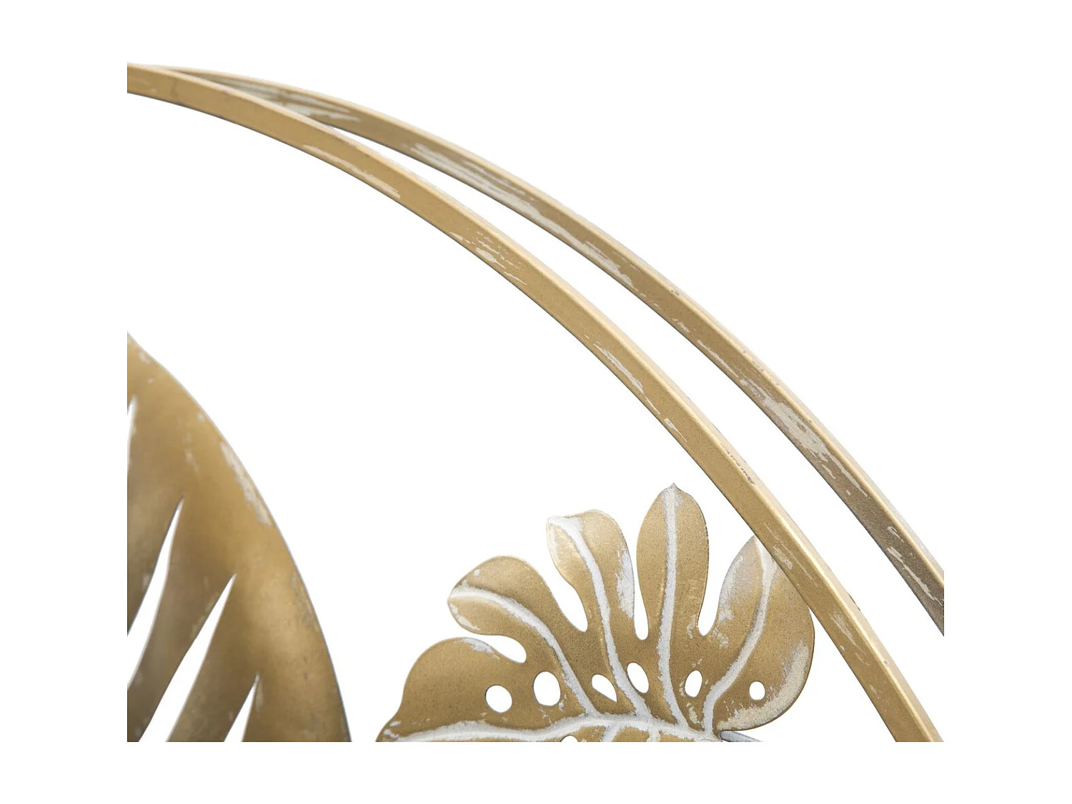 Décoration 3D en Métal Feuille 18, Or, 80x6,5x80 cm, Seven Design