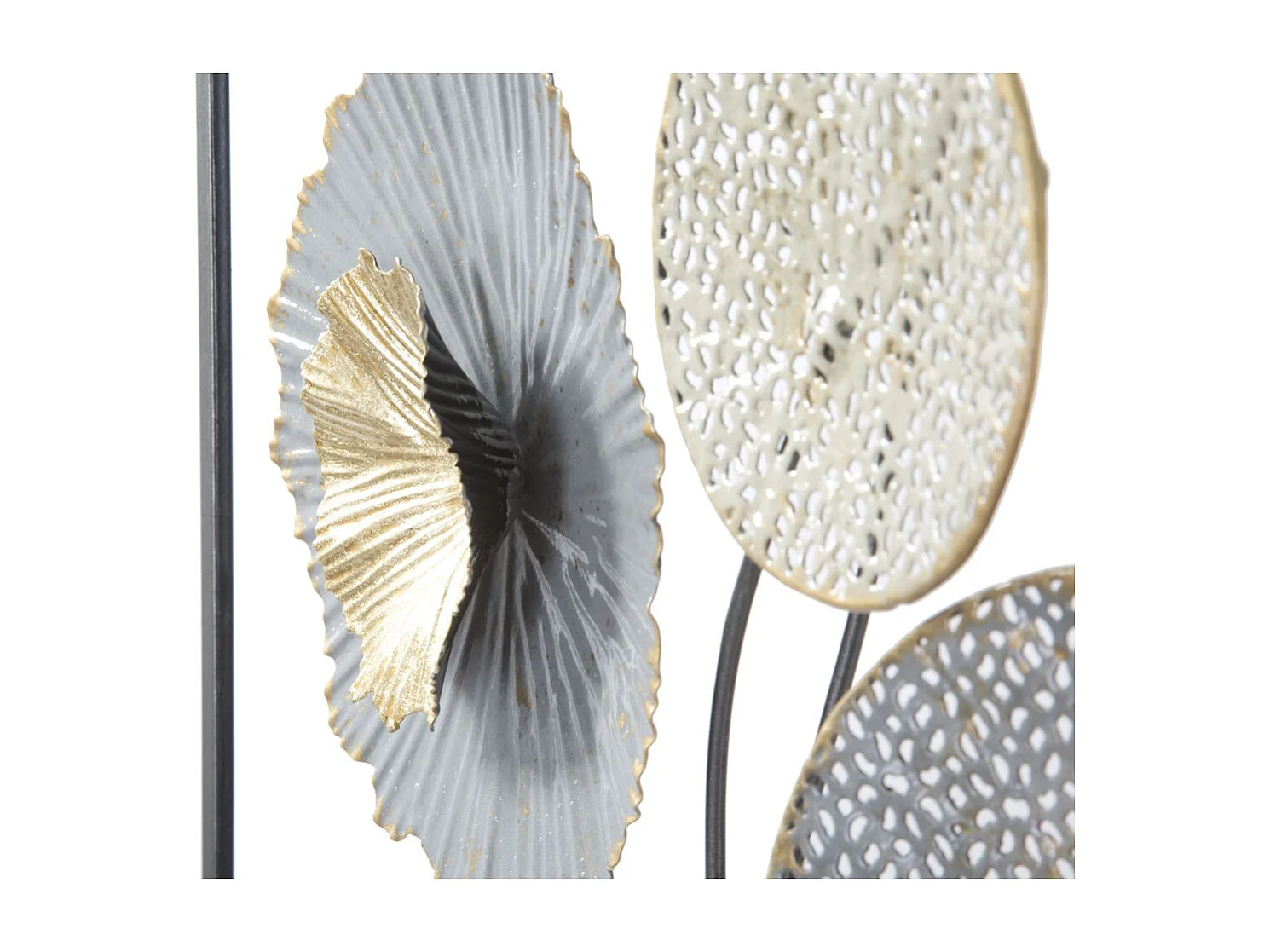 3D Metalen Decoratie Bloemen 39, Veelkleurig, 50x3,8x50 cm, Seven Design