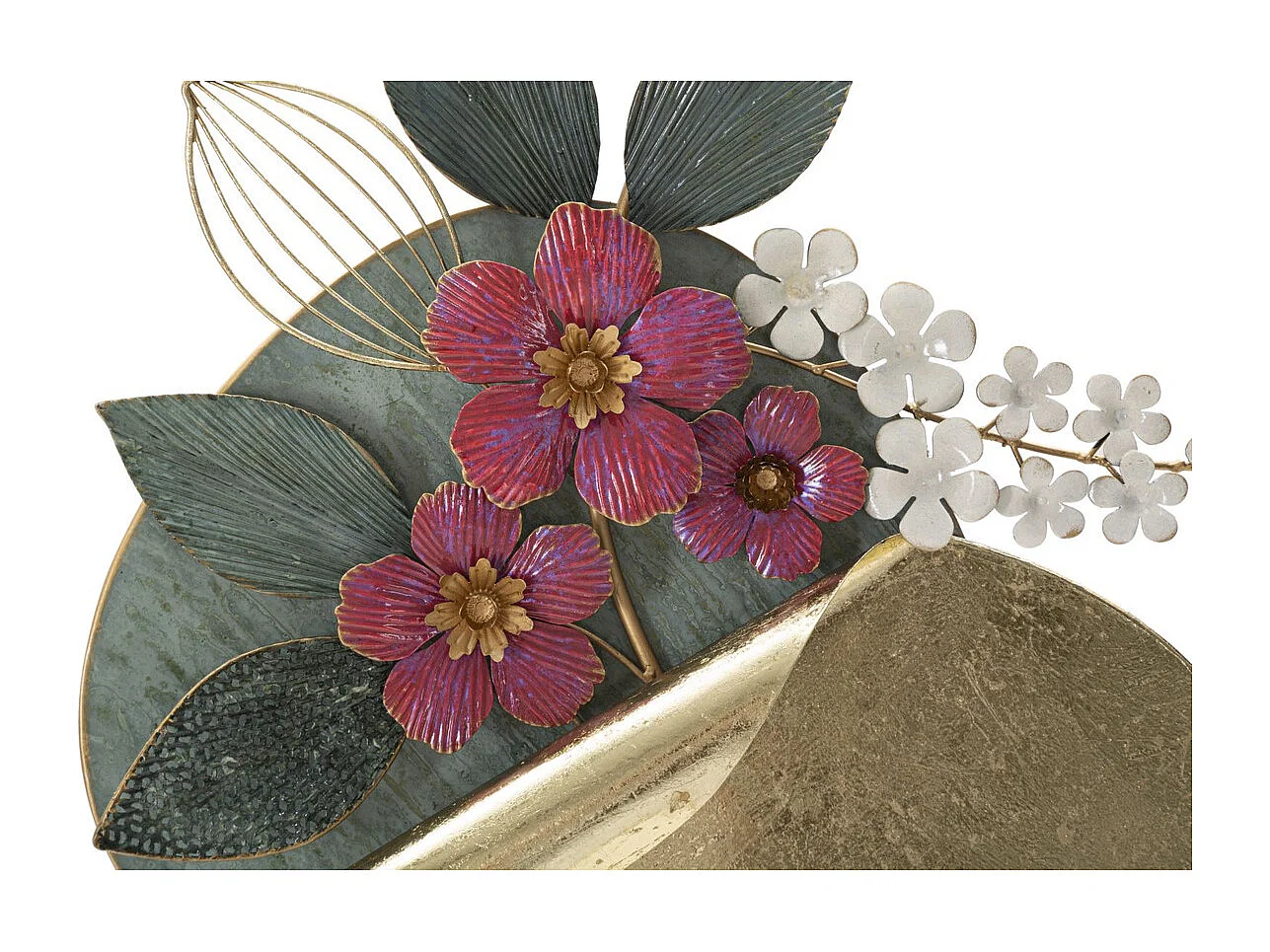 Décoration 3D en Métal Feuille 15, Multicouleur, 67x8x74 cm, Seven Design