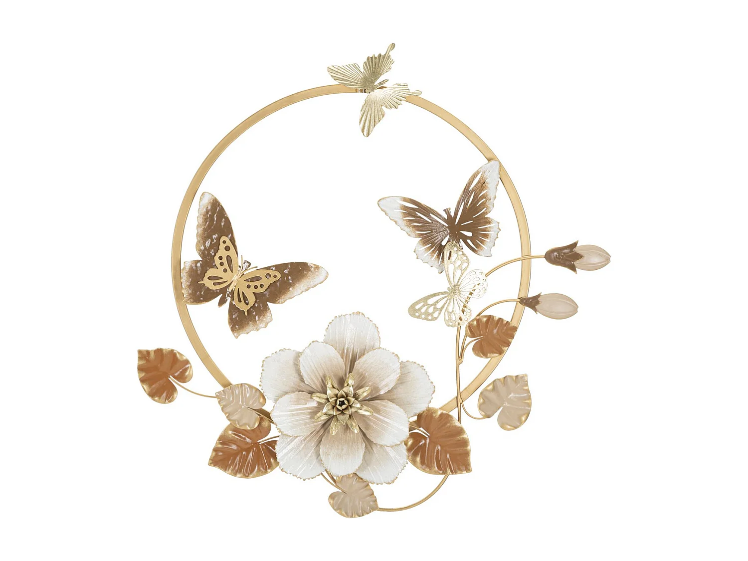 Décoration 3D en Métal Papillon 9, Multicouleur, 58,4x5,1x63,5 cm, Seven Design