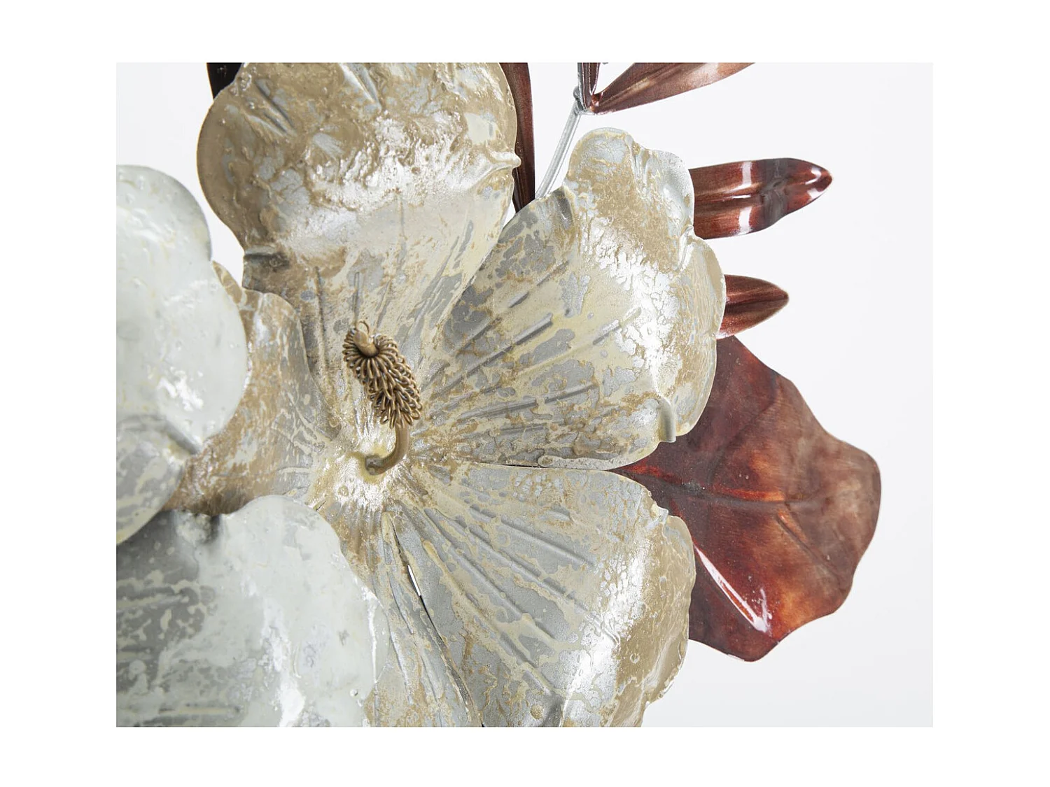 Décoration 3D en Métal Fleurs 27, Multicouleur, 83x8,5x55 cm, Seven Design