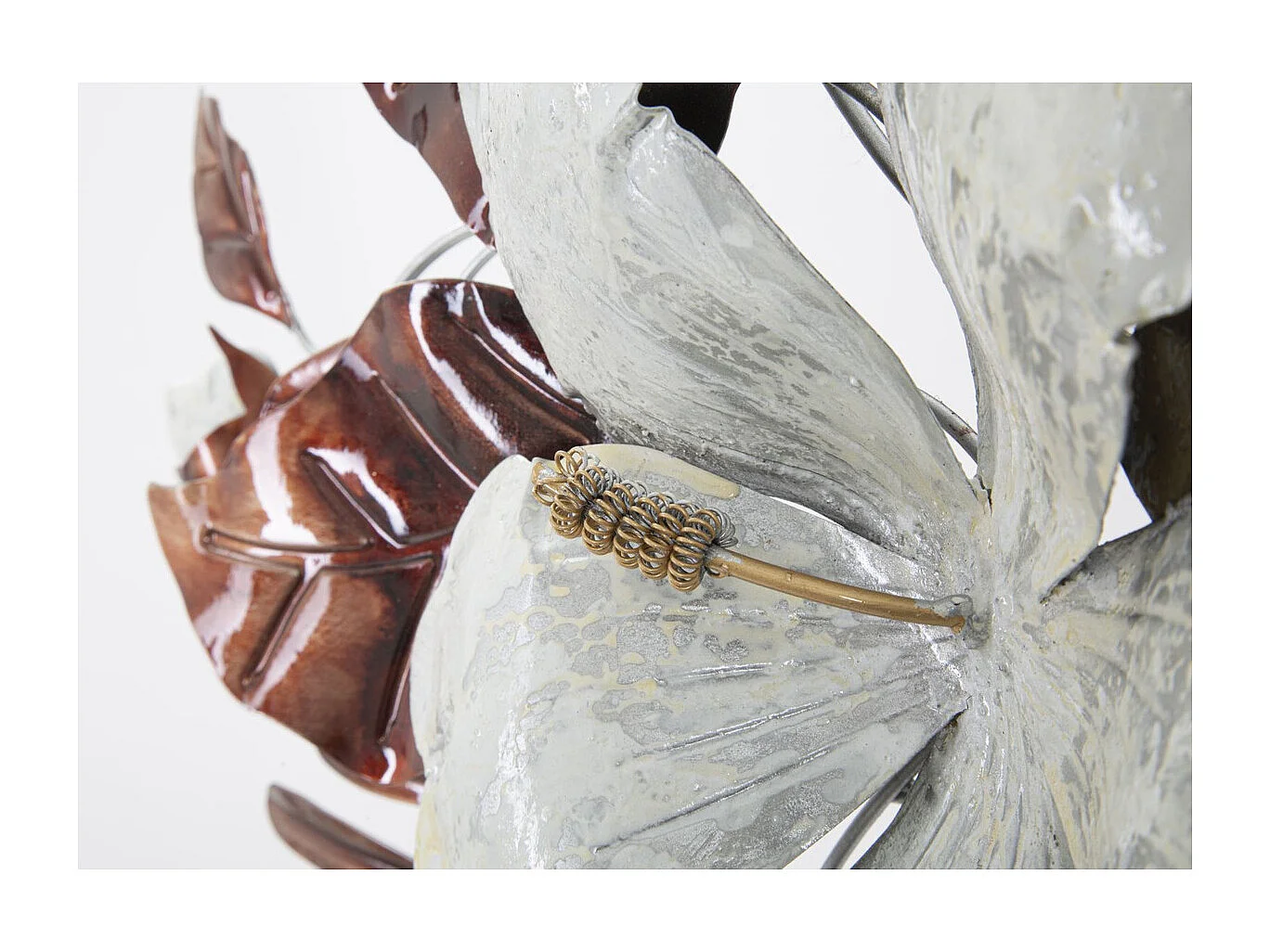 Décoration 3D en Métal Fleurs 27, Multicouleur, 83x8,5x55 cm, Seven Design