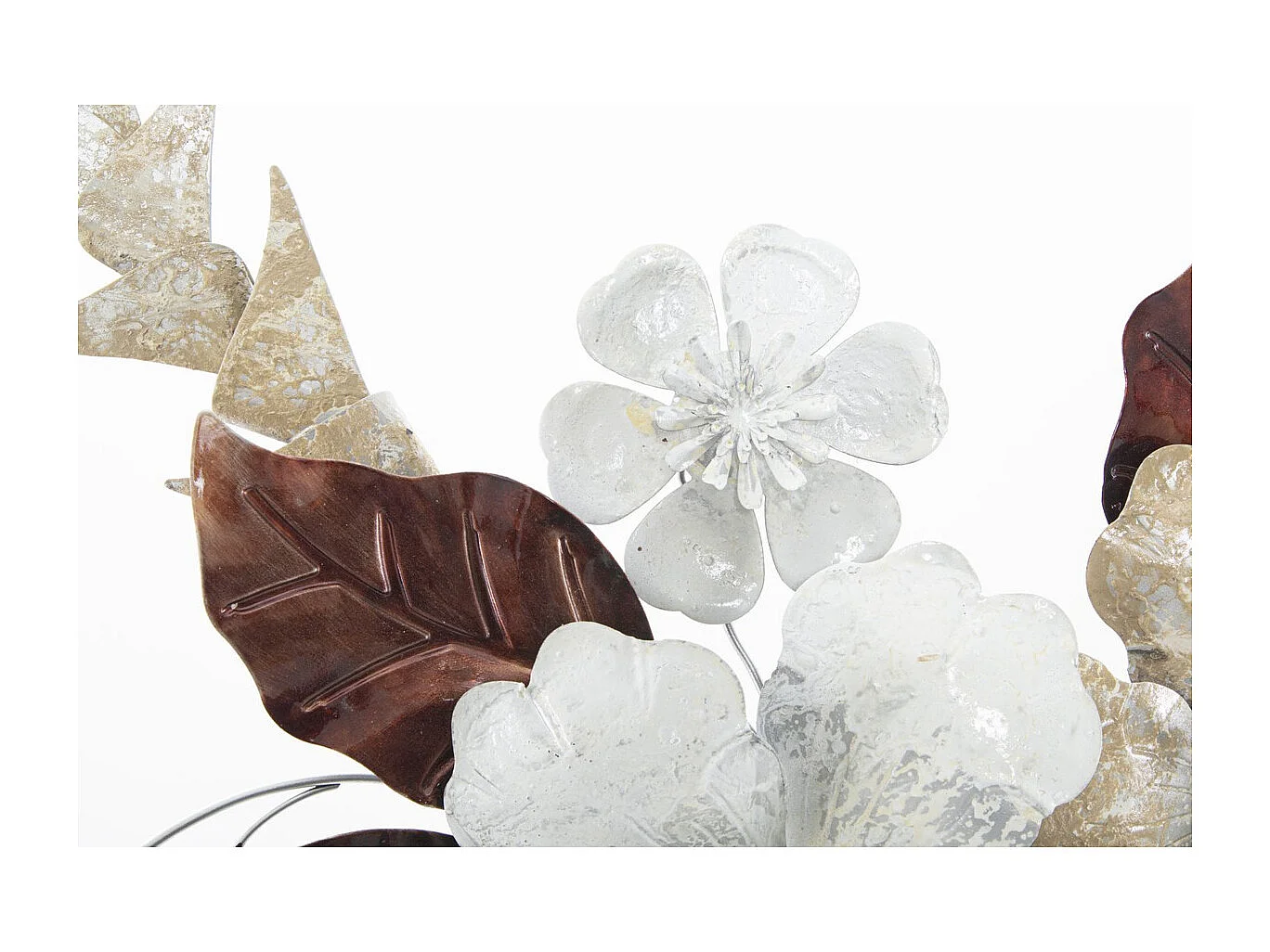 Décoration 3D en Métal Fleurs 27, Multicouleur, 83x8,5x55 cm, Seven Design