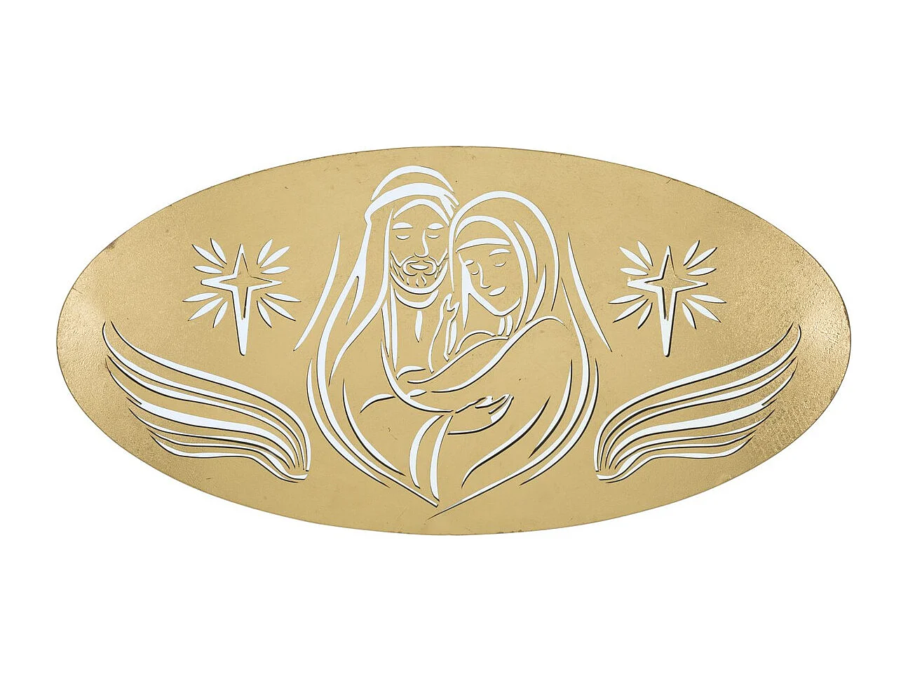 Metalowa Dekoracja 3D Kwiat Lotosu 1, Złoto, 120x2x60 cm, Seven Design