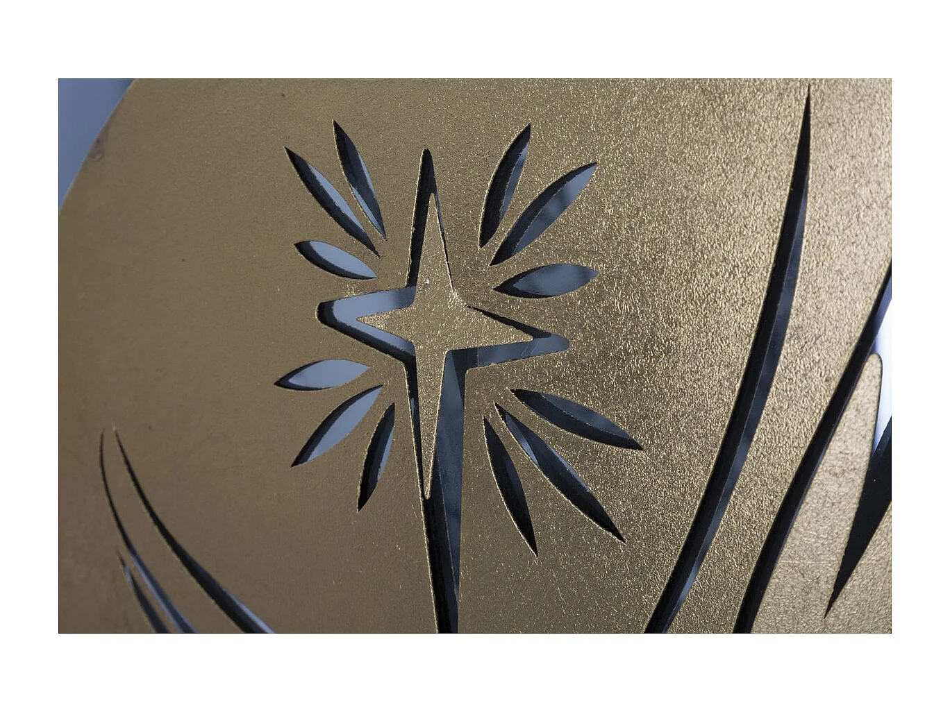 Metalowa Dekoracja 3D Kwiat Lotosu 1, Złoto, 120x2x60 cm, Seven Design