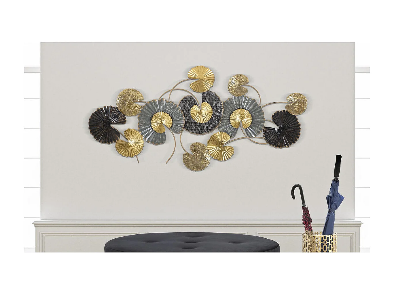 Metalowa Dekoracja 3D Felgi 7, Wielokolorowy, 130,5x5x66 cm, Seven Design