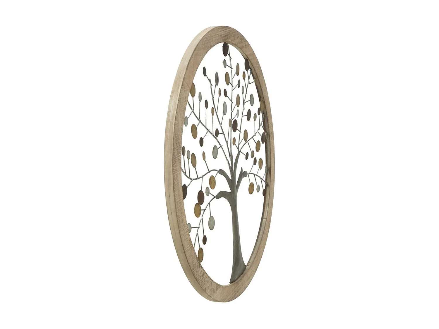 Décoration 3D en Métal Arbre 9, Marron, 61x1,8x61 cm, Seven Design