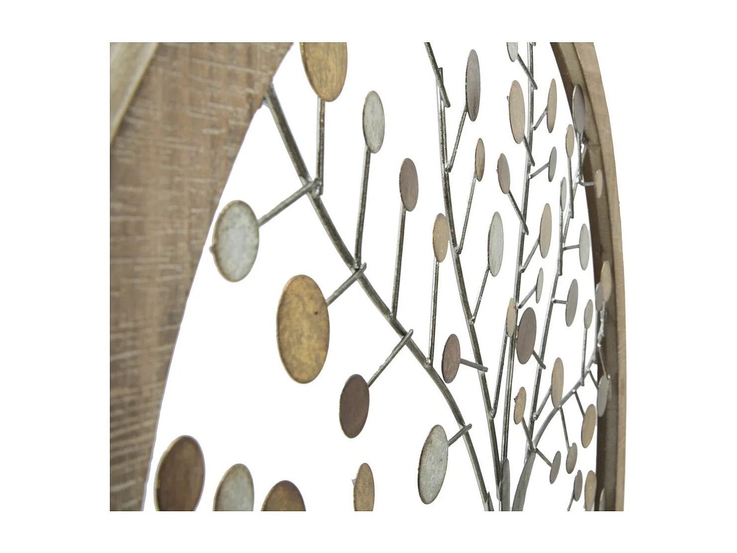 Décoration 3D en Métal Arbre 9, Marron, 61x1,8x61 cm, Seven Design