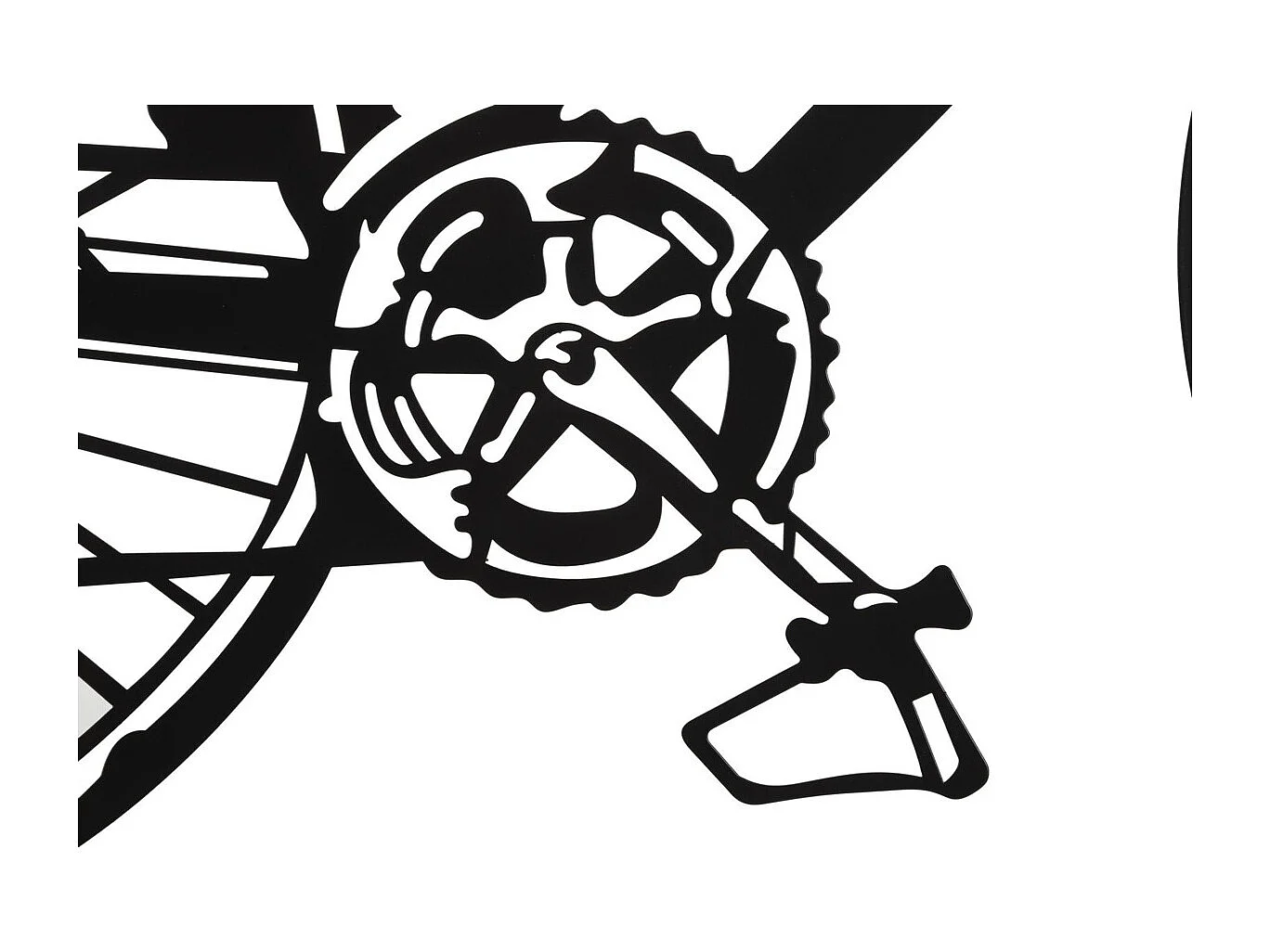 Decoração em Metal Bicicletta, Multicolorido, 40x1,3x60 cm, Seven Design