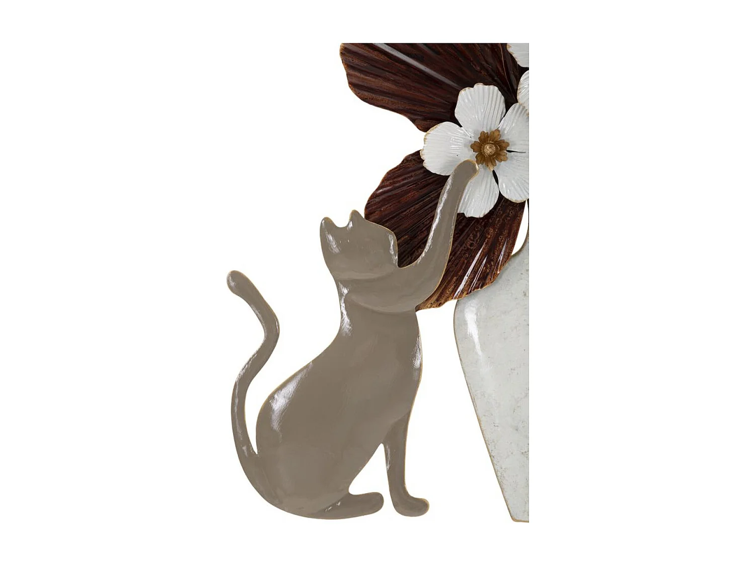 Décoration 3D en Métal Chats 3, Multicouleur, 54,6x8,9x59,7 cm, Seven Design